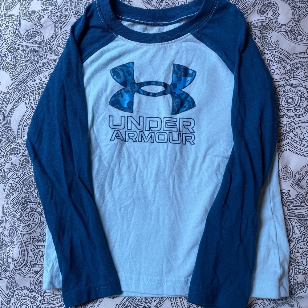3/$12 Under Armour Kids Blue Long Sleeve Shirt
